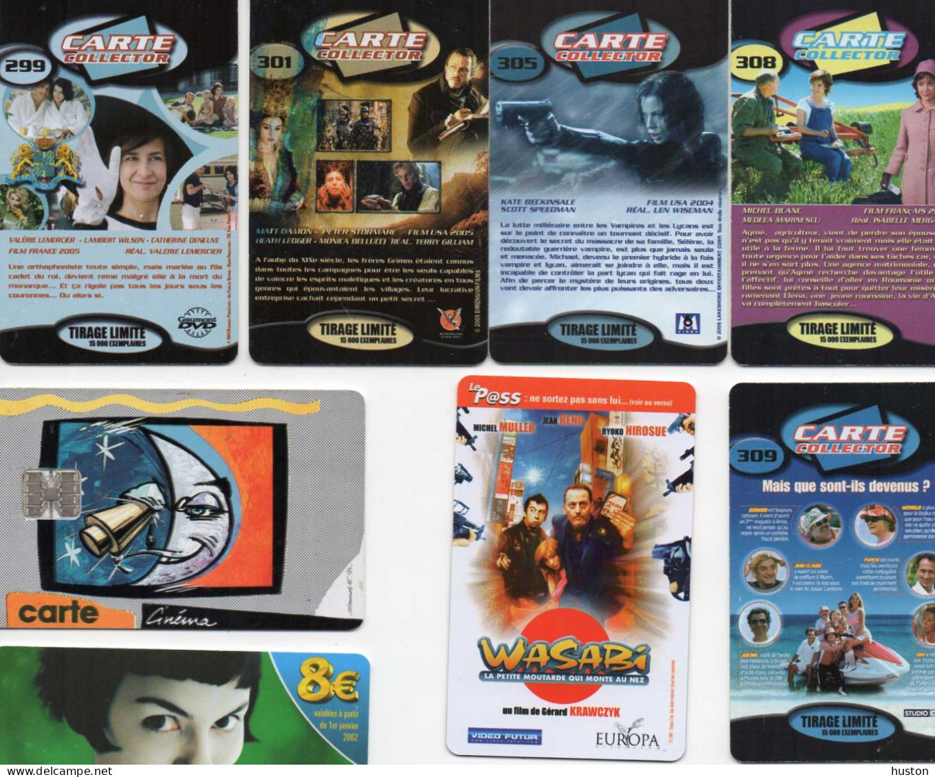 LOT DE 16 CARTES VIDEO FUTUR DIFFERENTES + 1 WASABI - Abonnement