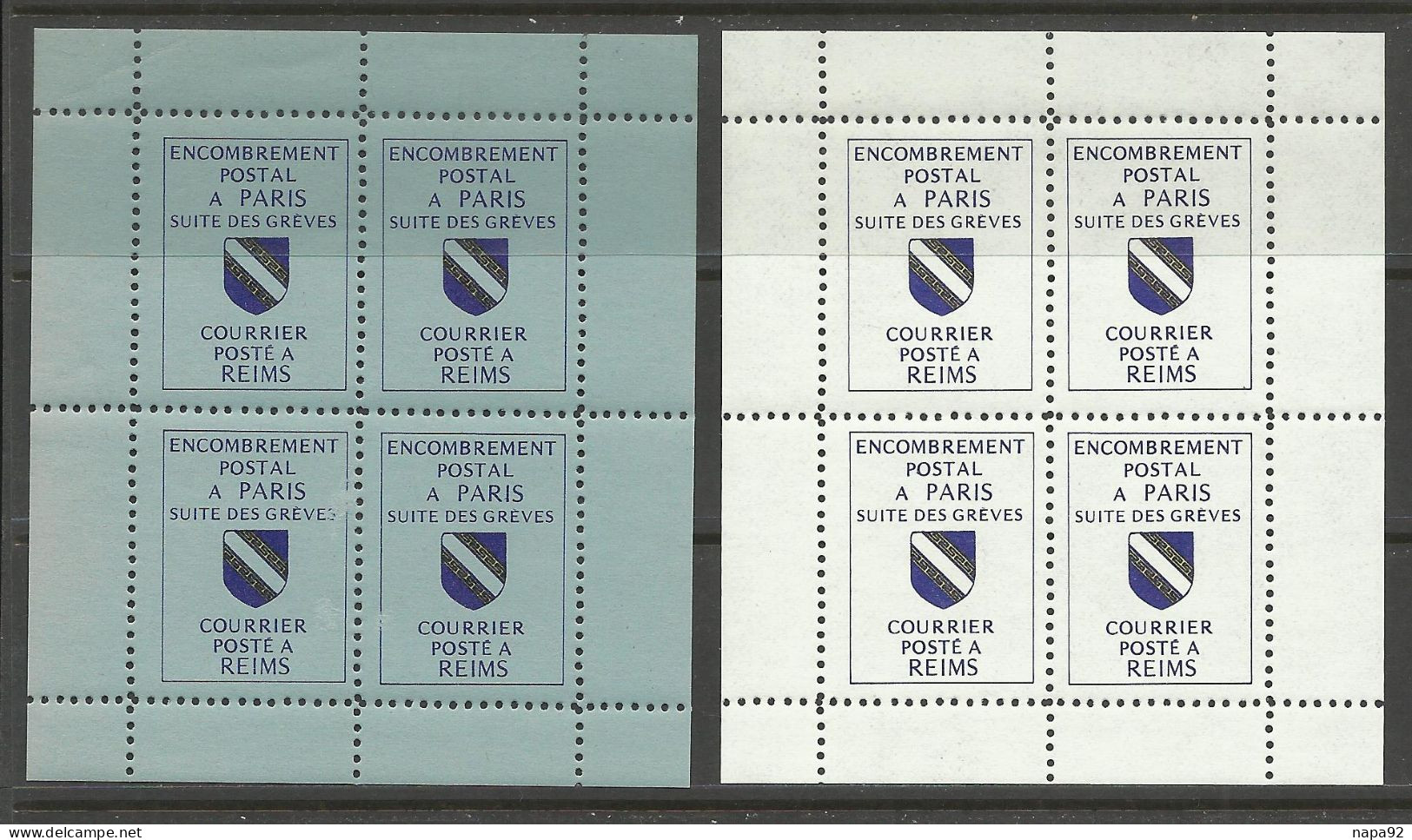 FRANCE 1988 - GREVE DE REIMS - MAURY 38/40** - Timbres