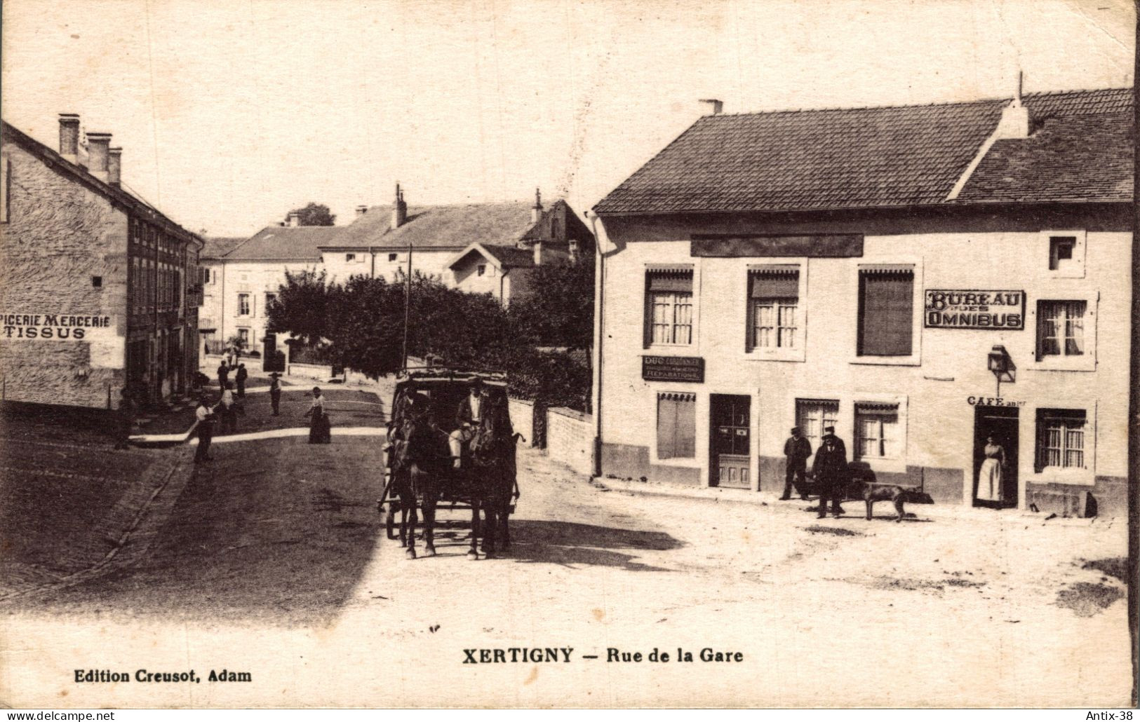 N40 - 88 - XERTIGNY - Vosges - Rue De La Gare - Bureau Des Omnibus - Xertigny