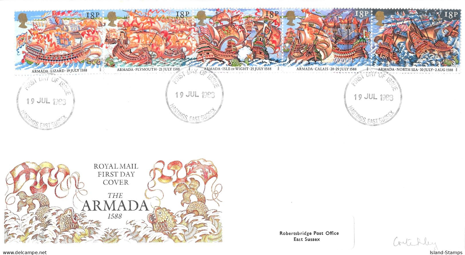 1988 Spanish Armada Addressed FDC Tt - 1981-1990 Em. Décimales