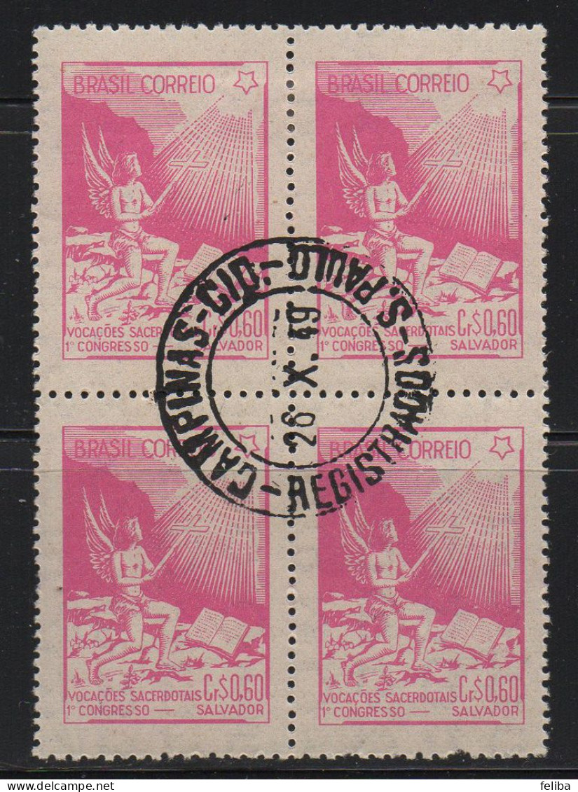 Brazil 1949 First Day Cancel On Block Of 4 - Neufs