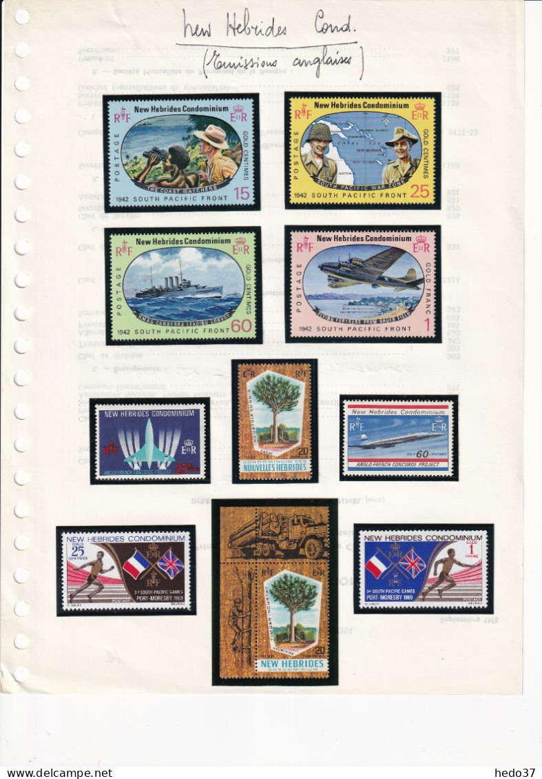 Nouvelles Hébrides - Légende Anglaise - Collection Neufs ** Sans Charnière - TB - Unused Stamps