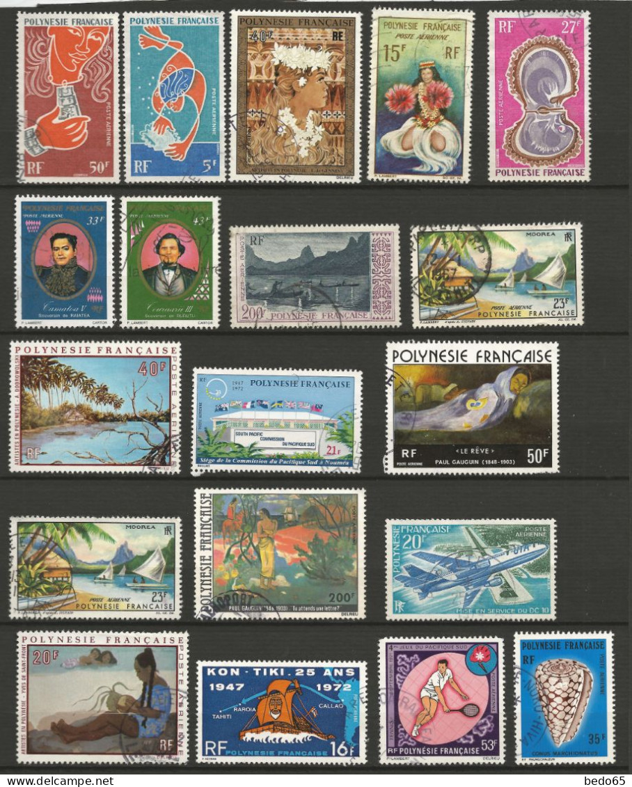LOT POLYNESIE PA OBL / Used / Cote 129€ - Used Stamps