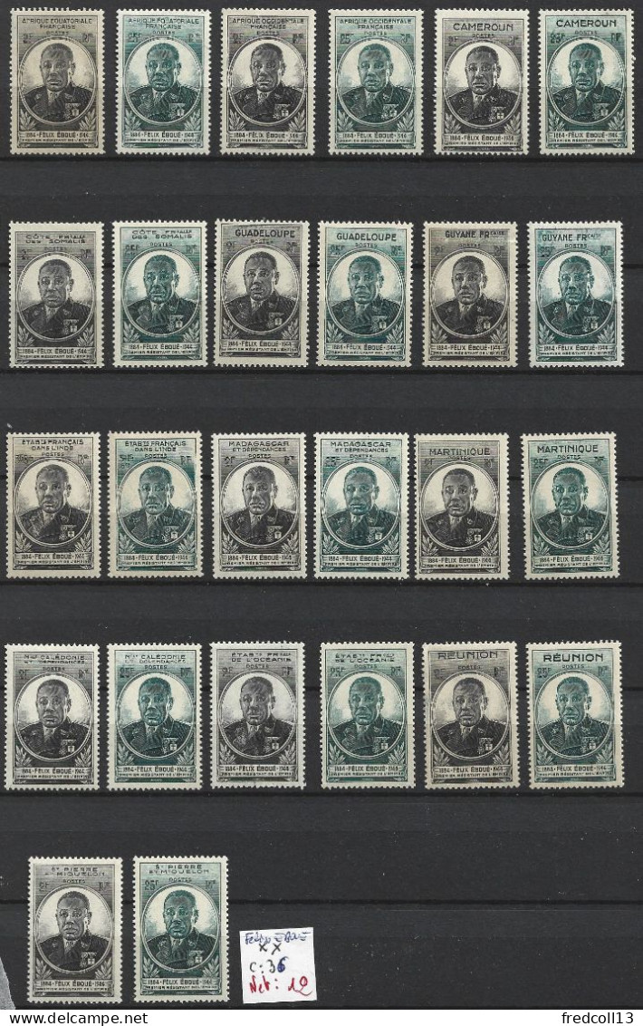 GOUVERNEUR-GENERAL FELIX EBOUE ** Côte 45 € - 1945 Gouverneur-Général Félix Éboué