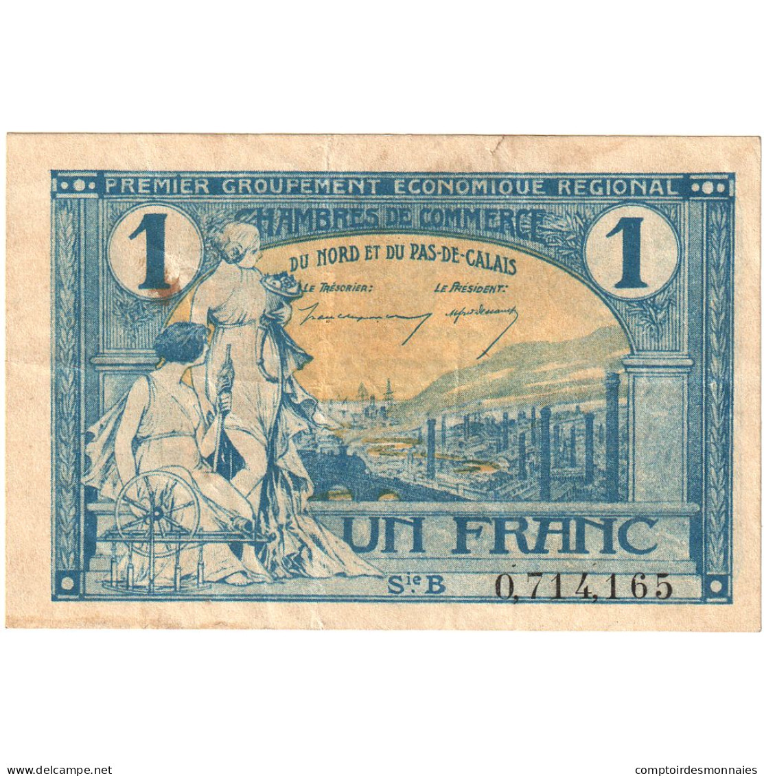 France, NORD-PAS DE CALAIS, 1 Franc, 1918-1925, TB, Pirot:94-5 - Chambre De Commerce