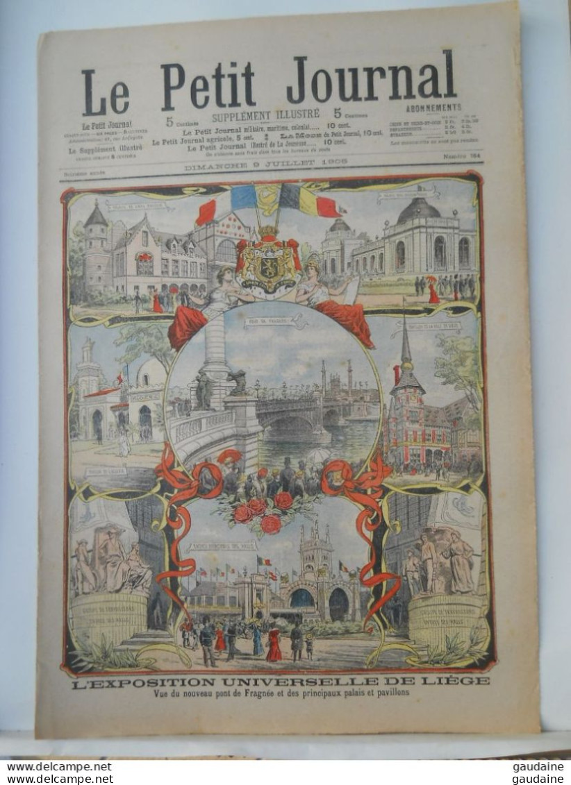 Le Petit Journal N°764 – 9 Juillet 1905 – Exposition Universelle De Liège –collision Vaisseau Danois Georg-stage - Le Petit Journal