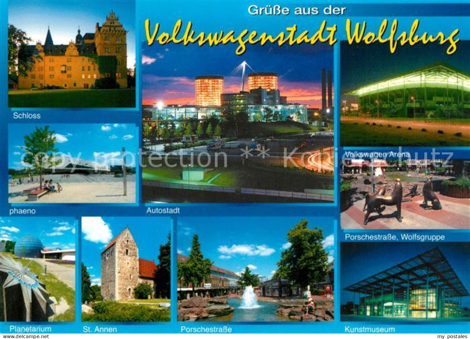 73227224 Wolfsburg Schloss Volkswagen-Arena Planetarium Phaeno Porschestrasse Ku - Wolfsburg