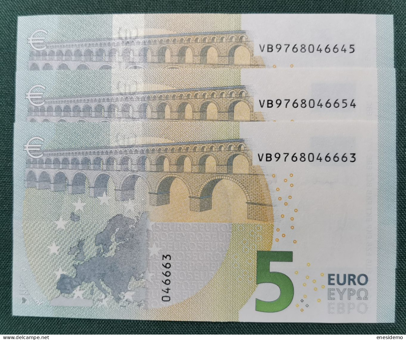 5 EURO SPAIN 2013 LAGARDE V014E2 VB SC FDS CORRELATIVE TRIO UNCIRCULATED PERFECT - 5 Euro