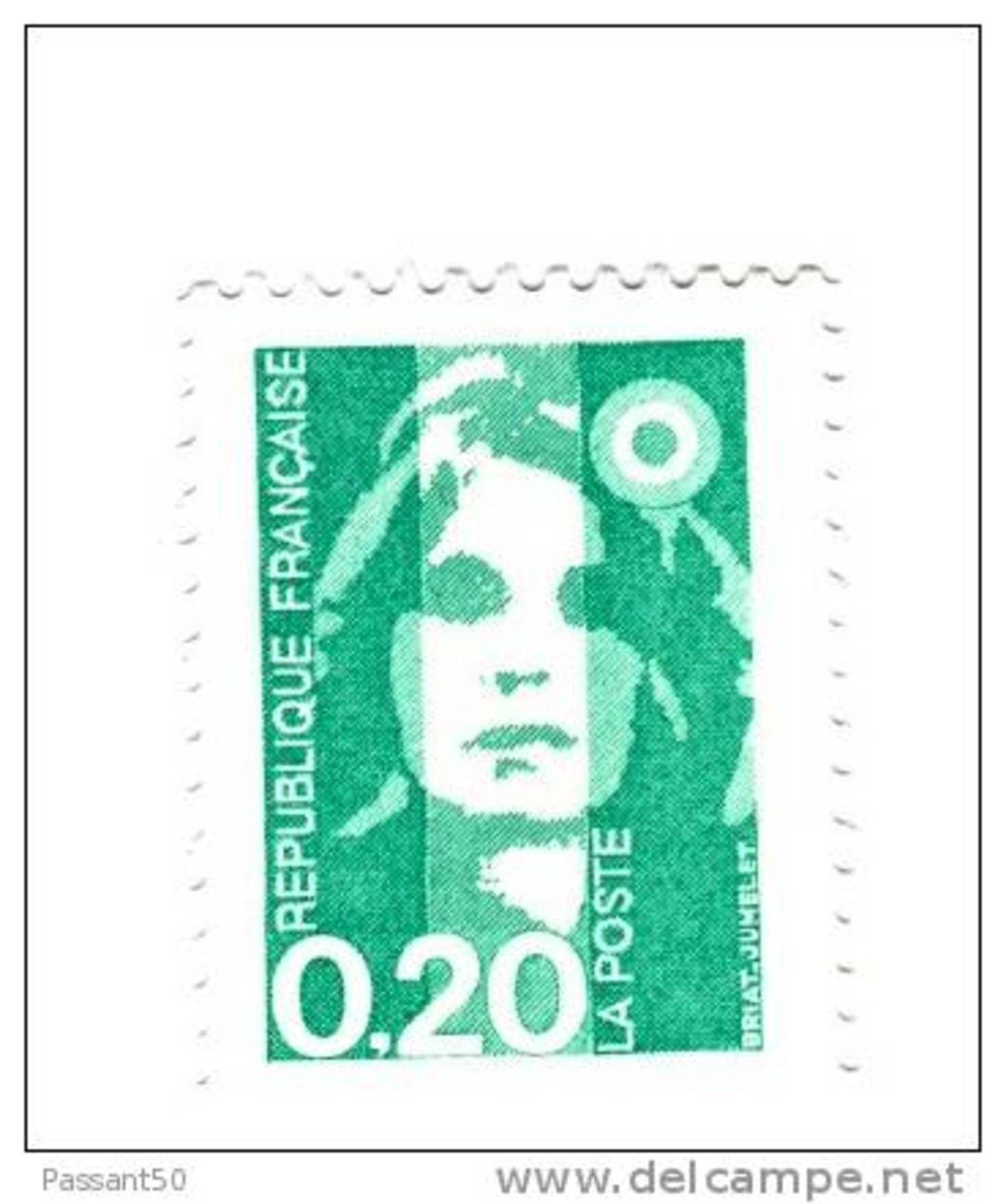 Briat 0fr20 YT 2618a Sans Phospho Et Papier LUMI Sous UV. Pas Courant, Voir Scan. Cote YT : 15 €, Maury N° 2618d : 15 €. - Unused Stamps