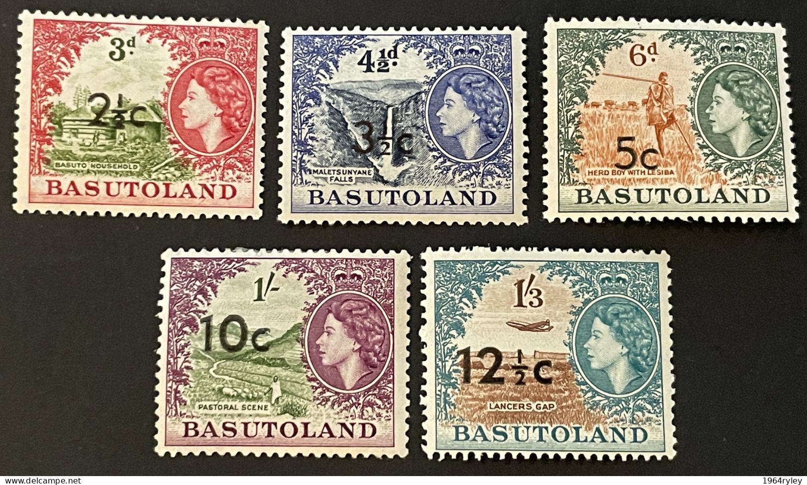 BASUTOLAND - MH* - 1961 - # 61/71   5 Stamps - 1933-1964 Kolonie Van De Kroon