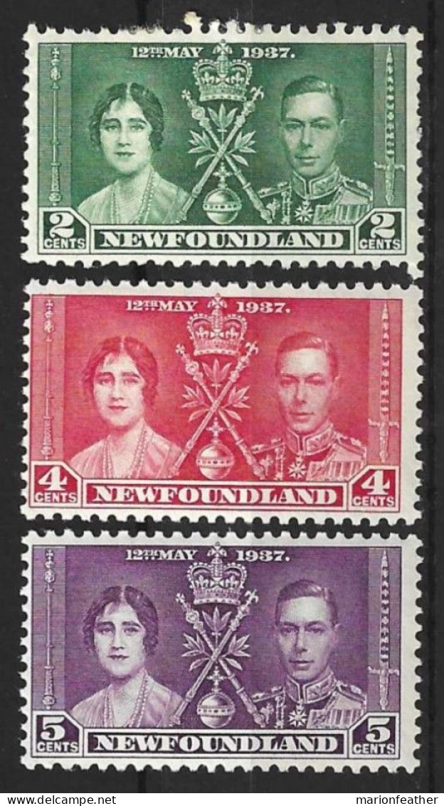 CANADA.." NEWFOUNDLAND."...KING GEORGE VI..(1936-52.)..OMNIBUS.....CORONATION SET OF 3.. , .....MH....... - Ungebraucht