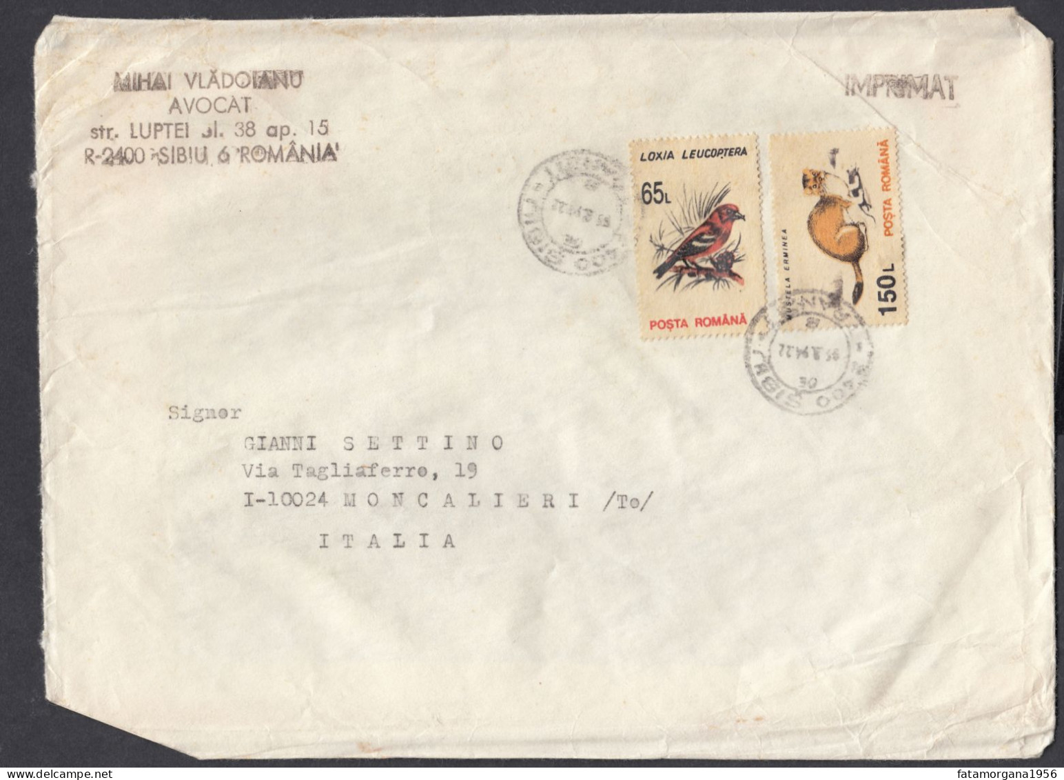 ROMANIA - 1994 - Busta Viaggiata Affrancata Con Yvert 4071 E 4102. - Lettres & Documents