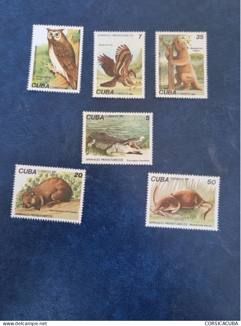 CUBA  NEUF     1982    ANIMALES  PREHISTORICS  CUBANOS  //  PARFAIT  ETAT  // 1er  CHOIX  // - Ungebraucht