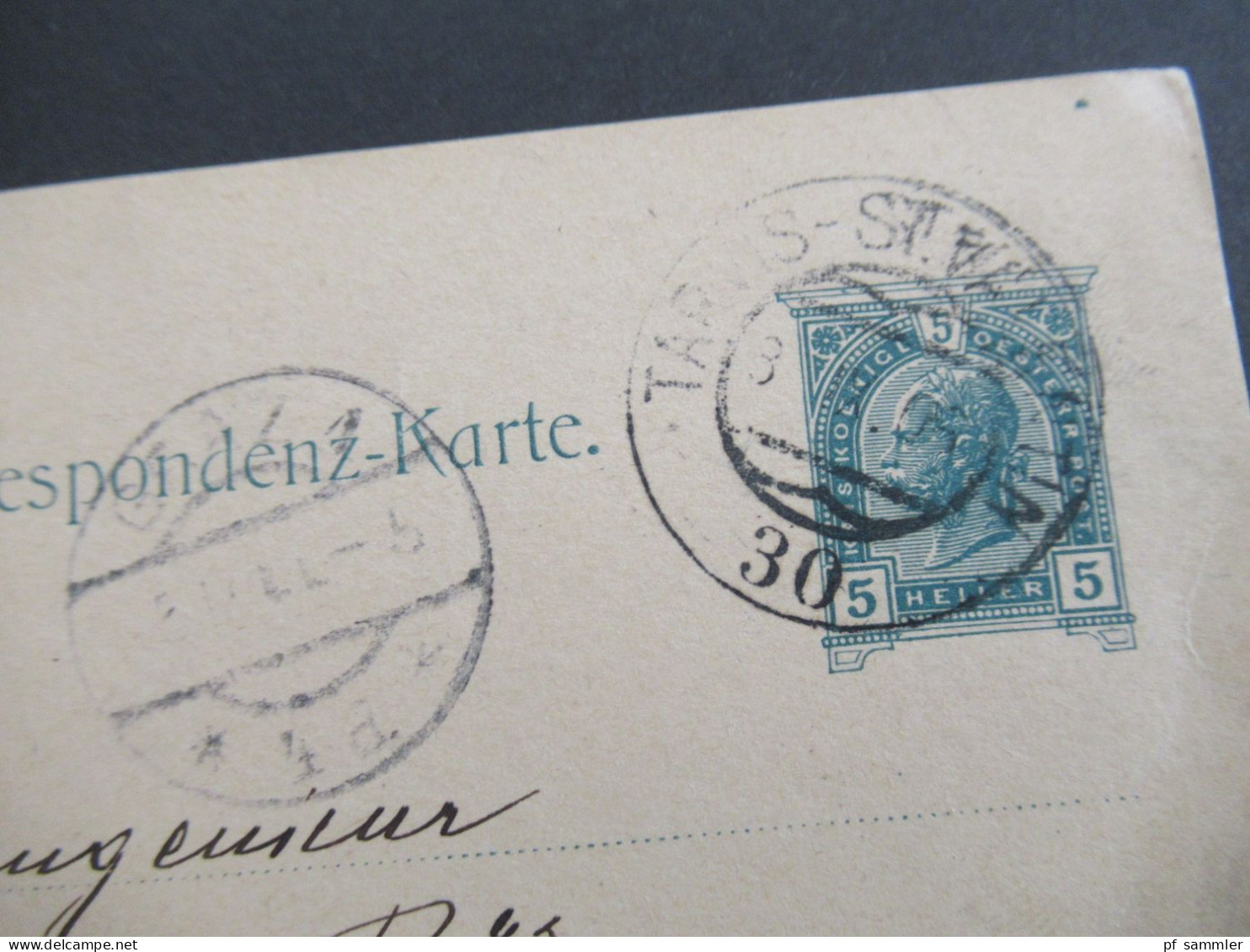 Österreich 1900 GA 5 Heller Stempel Tarvis St. Valentin Nach Graz Mit Ank. Stempel - Postkarten