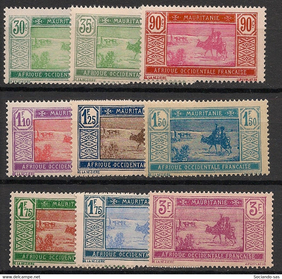 MAURITANIE - 1928-38 - N°YT. 57 à 61 - Série Complète - Neuf Luxe ** / MNH / Postfrisch - Unused Stamps