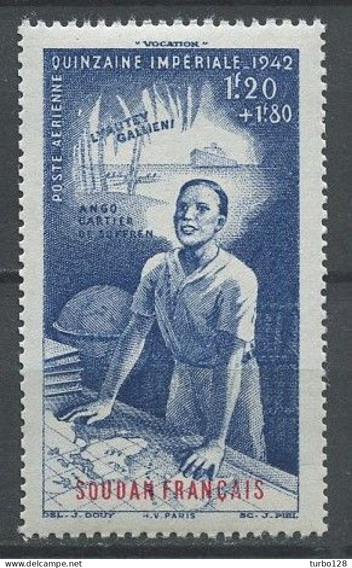 SOUDAN 1942 PA N° 9 ** Neuf MNH Superbe C 1 € Quinzaine Impériale - Nuovi