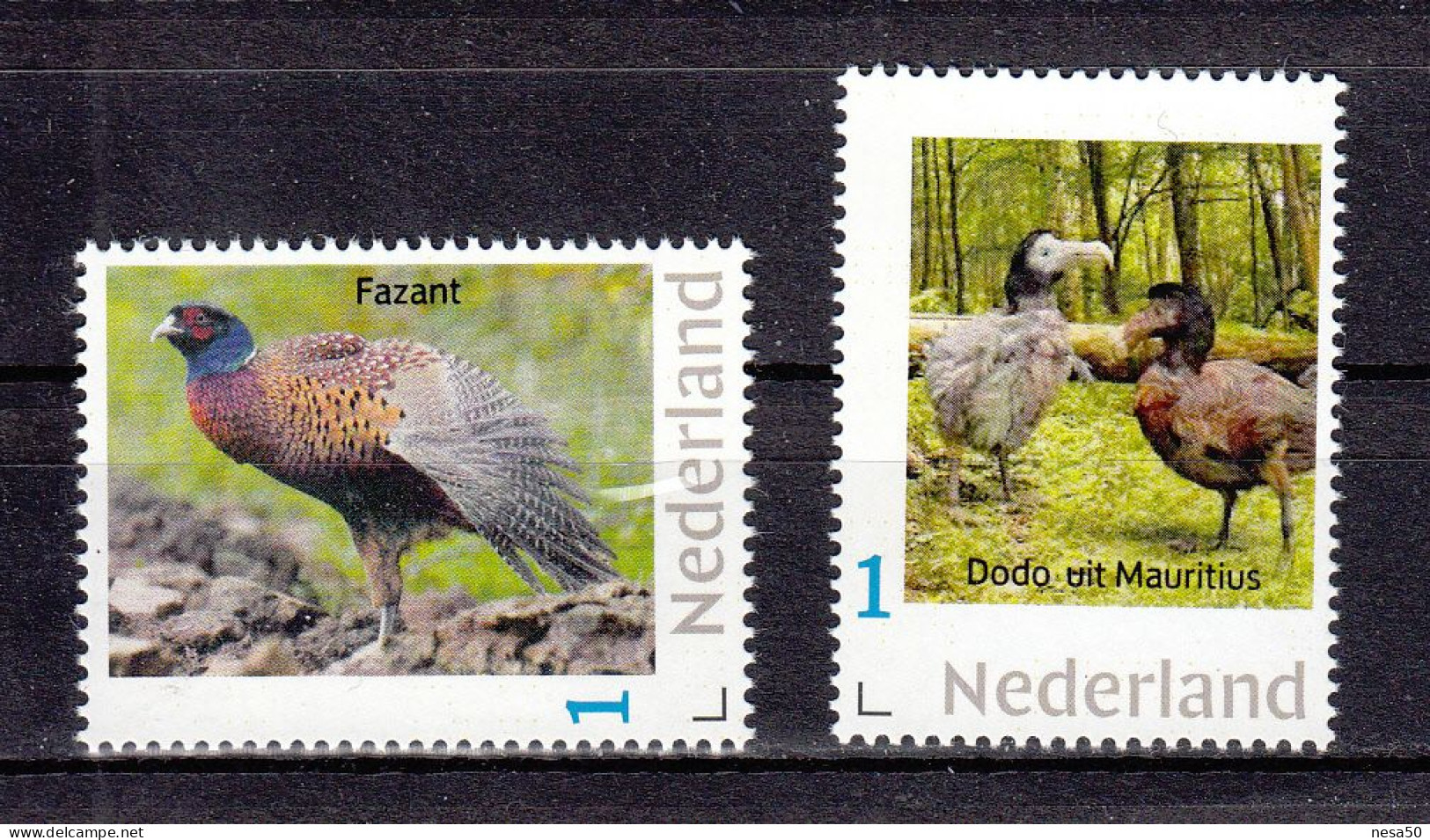 Nederland Persoonlijke Zegel, Thema: Dieren, Fazant + Dodo Uit Mauritius, Pheasant + Dodo - Neufs