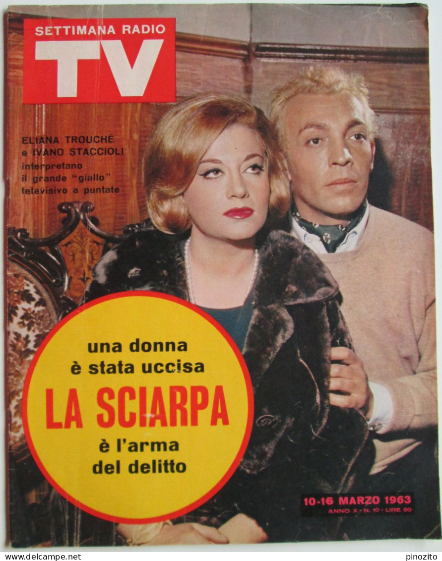 SETTIMANA RADIO TV 10 1963 Eliana Trouché Ivano Staccioli Line Renaud Dario Fo - Télévision