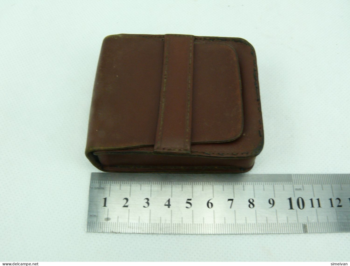 Vintage Brown Leather Case 6.5cm/ 5.5cm #2322