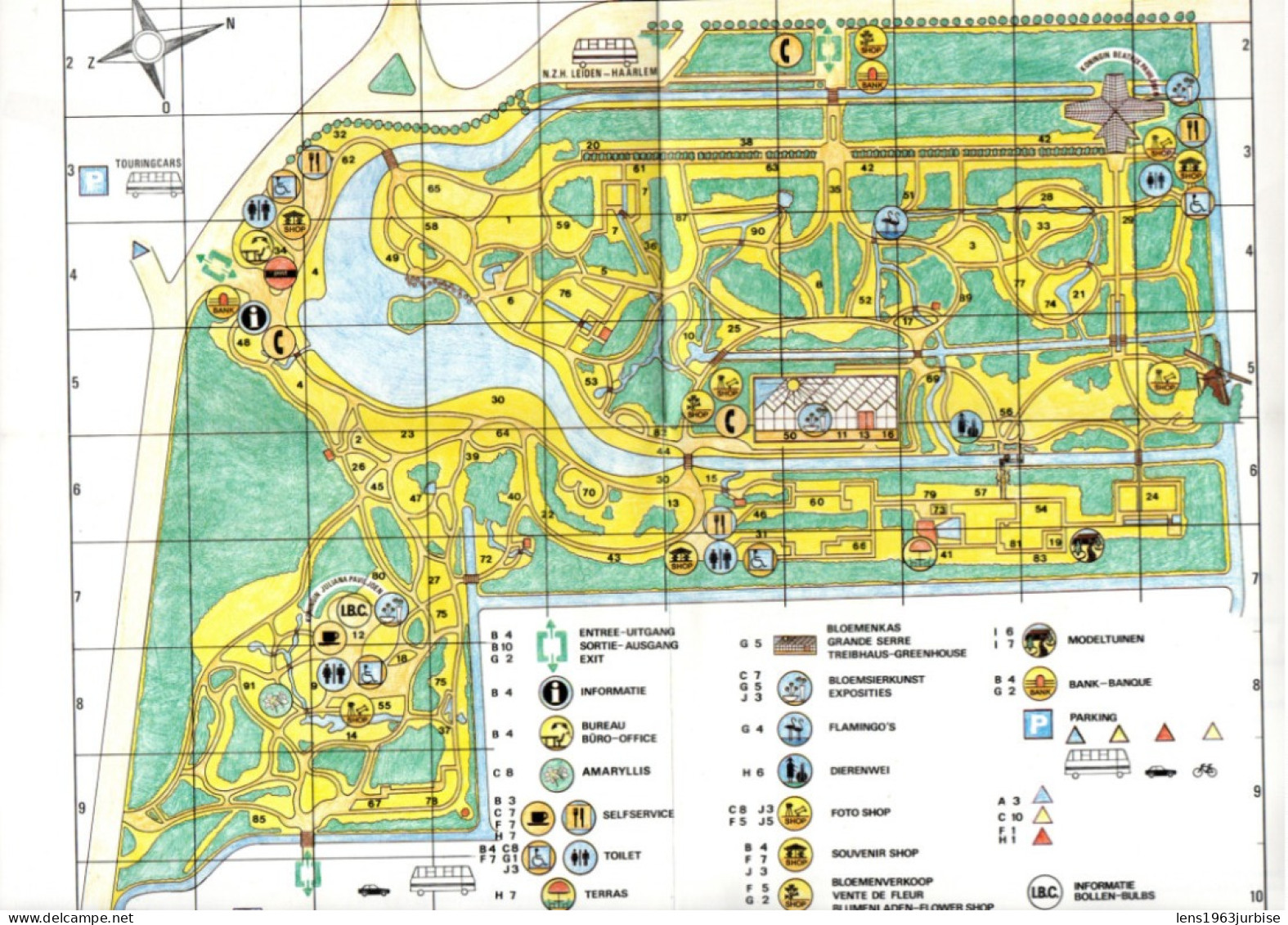 Keukenhof - Lisse , Holland ,( 1989 ) +2 Autocollants +1 Plan + 2 Dépliants Publicitaires - Pratique