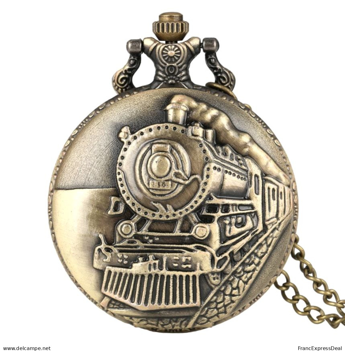 Montre Gousset NEUVE - Train Ancien Locomotive à Vapeur (Ref 2) - Watches: Bracket