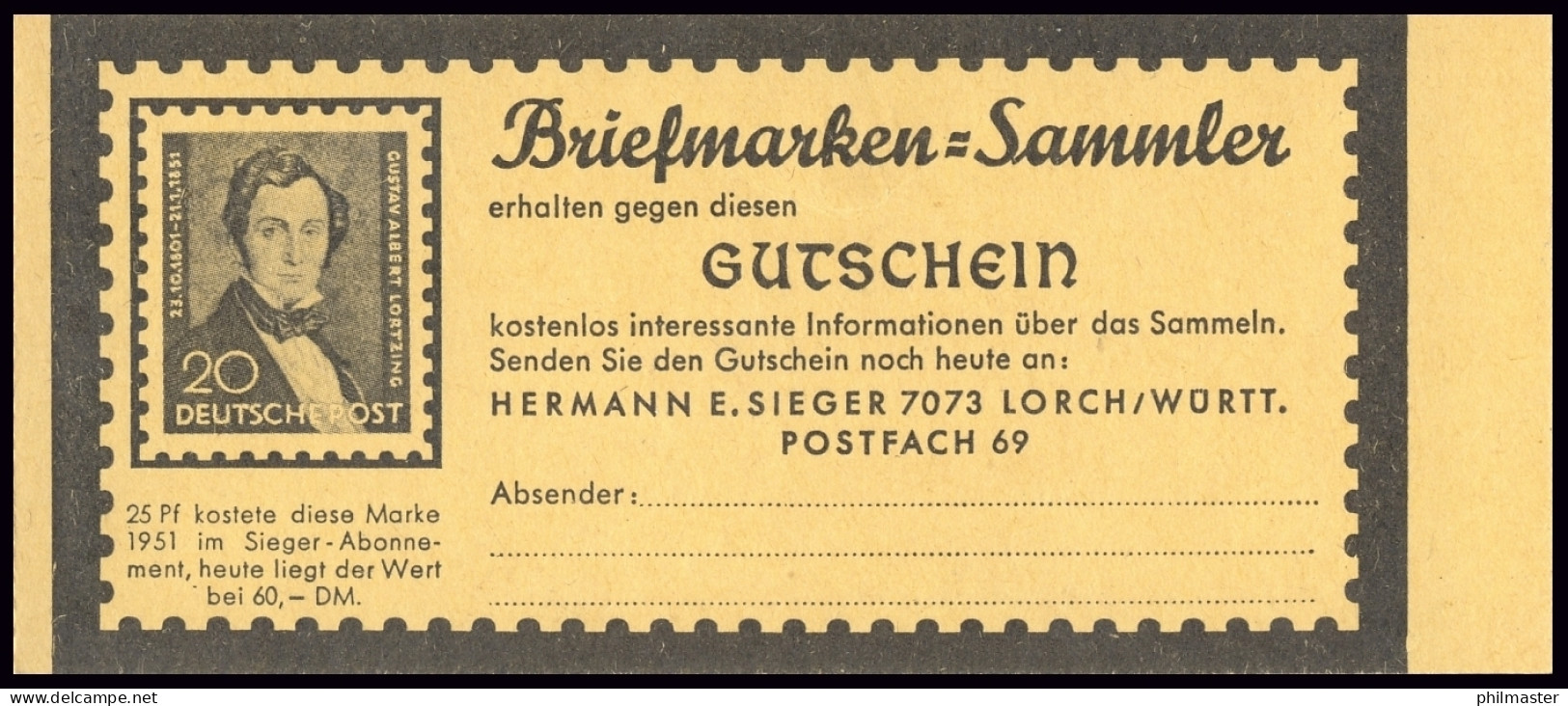 12au MH Brandenburger Tor / Sieger - RLV III, ** - 1951-1970