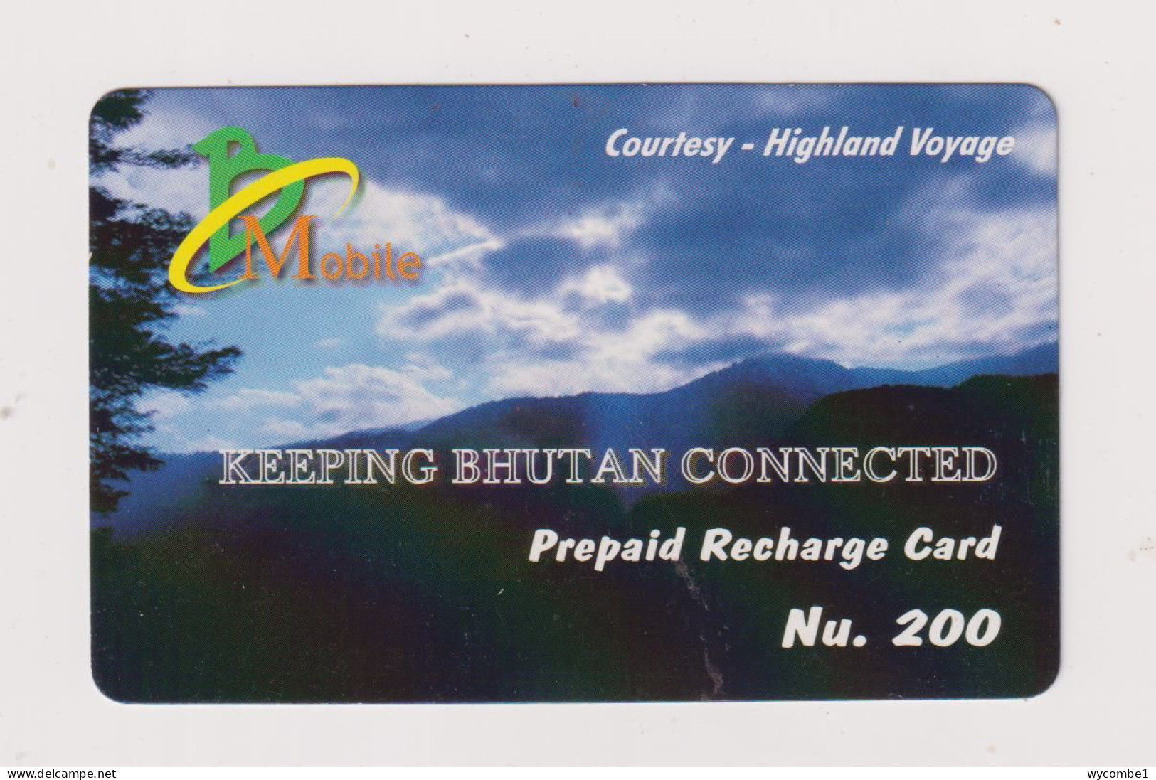 BHUTAN -  Keeping Bhutan Connected Remote  Phonecard - Bhutan