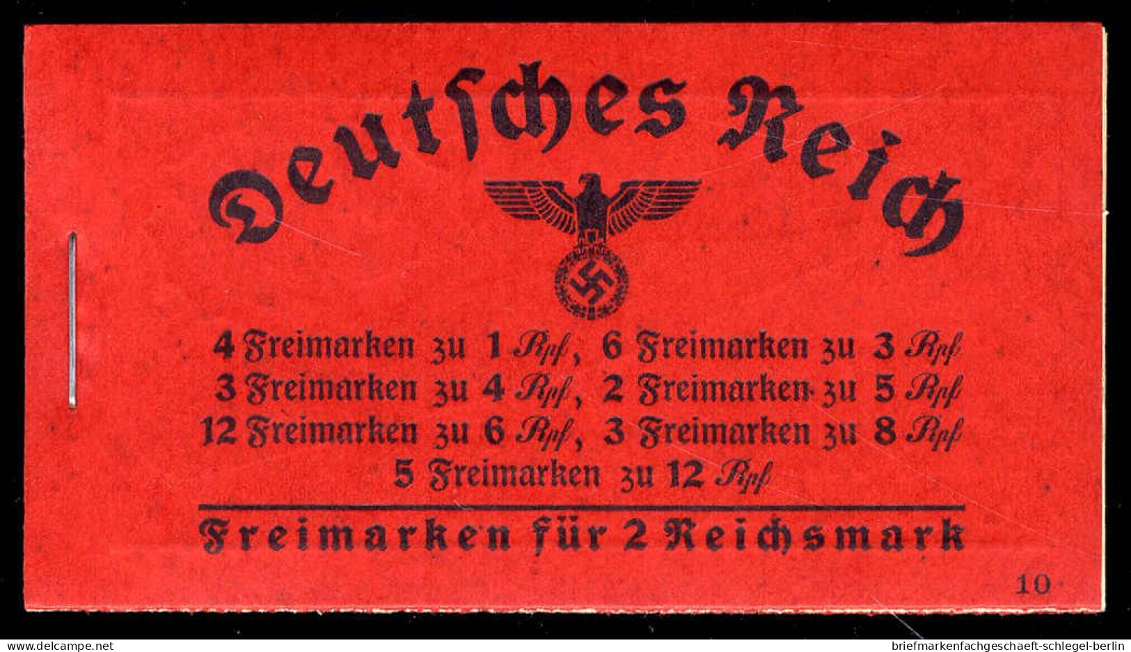 Deutsches Reich, 1939, MH 38.2, Postfrisch - Markenheftchen