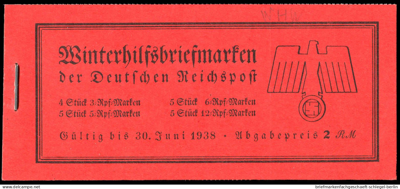 Deutsches Reich, 1937, MH 44, Postfrisch - Cuadernillos