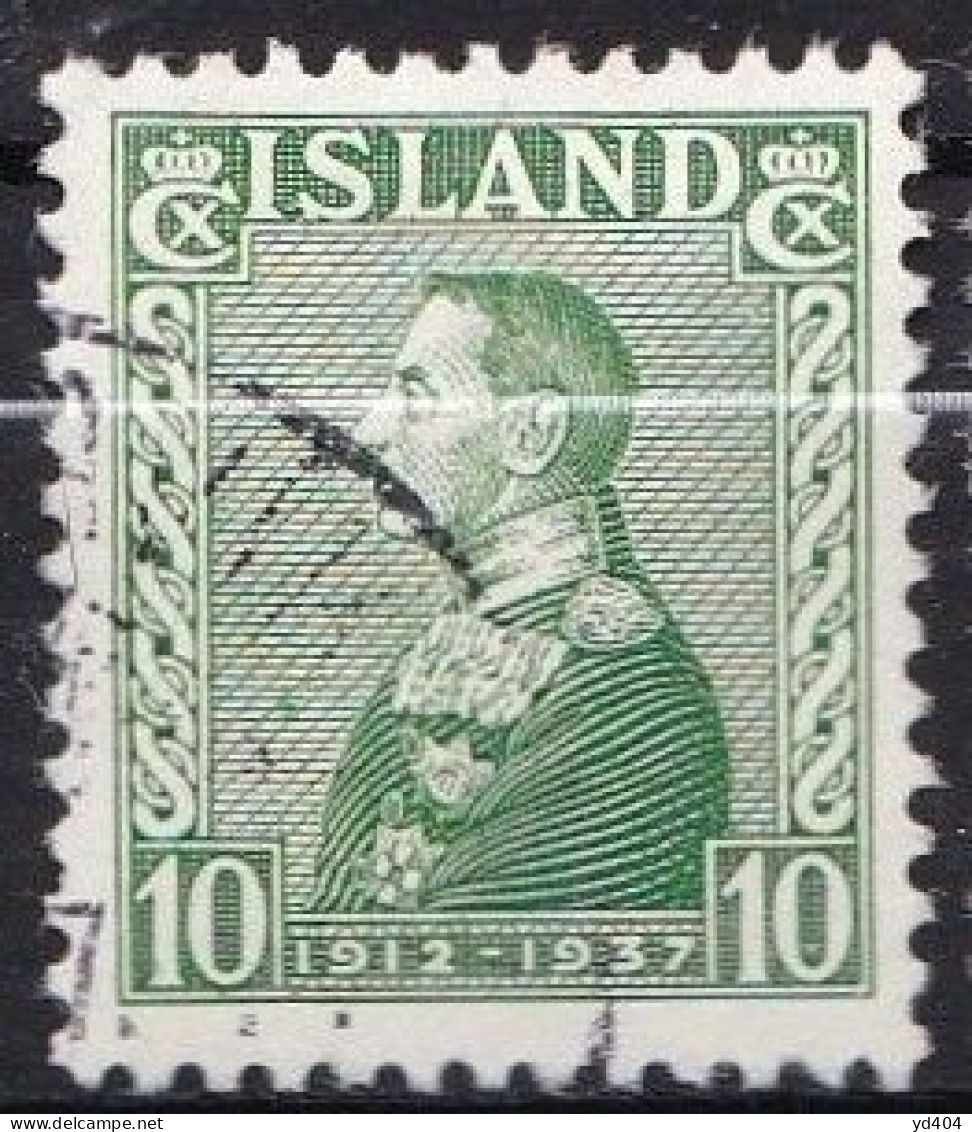 IS033A – ISLANDE – ICELAND – 1937 – KING CHRISTIAN X – SG # 220 USED 28 € - Gebraucht