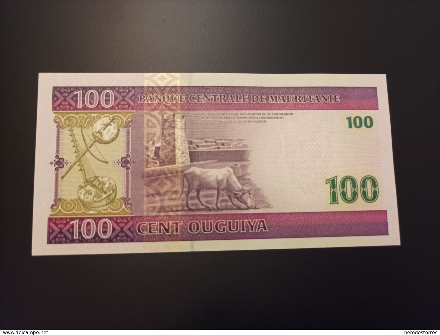 Billete Mauritania 100 Ouguiya, Año 2004, Letra A, UNC - Mauritanie