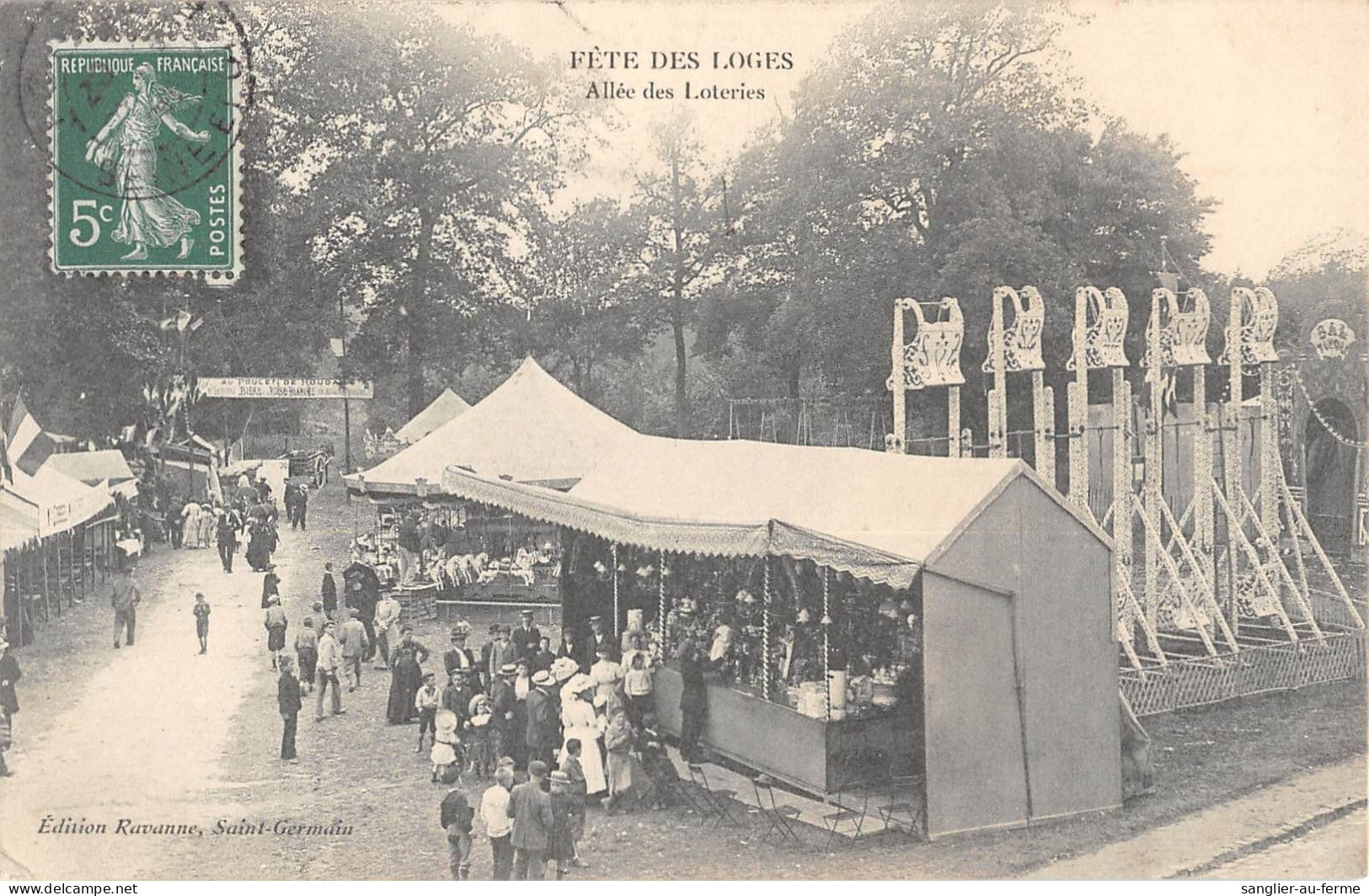 CPA 78 FETE DES LOGES / ALLEE DES LOTERIES / FOIRE / MANEGE - St. Germain En Laye