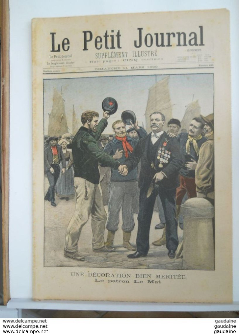 LE PETIT JOURNAL N° 486 - 11 MARS 1900 - LE PATRON LE MAT - EXPOSITION DE 1900 PAVILLON DE LA HONGRIE - BOEUF GRAS - Le Petit Journal