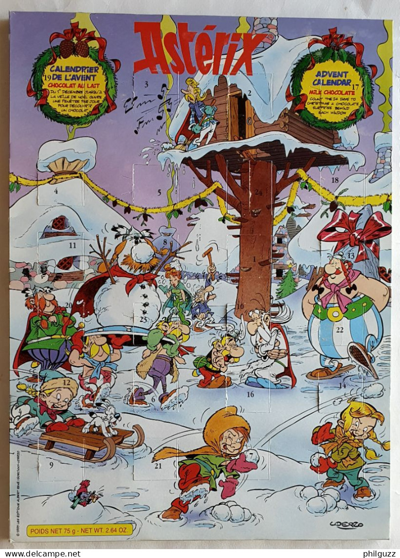 CALENDRIER DE L'AVENT JACQUOT ASTERIX MAISON D'ASSURANCETOURIX 1995 VIDE UDERZO GOSCINNY - Agendas & Calendriers