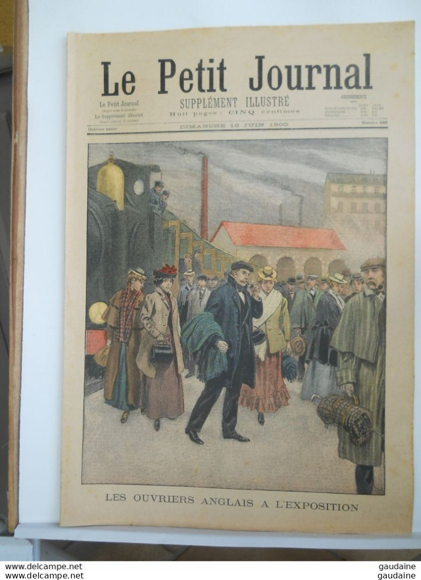 LE PETIT JOURNAL N° 499 - 10 JUIN 1900 - LES OUVRIERS ANGLAIS A L'EXPOSITION - EXPOSITION 1900 PAVILLON DE L'ALGERIE - Le Petit Journal