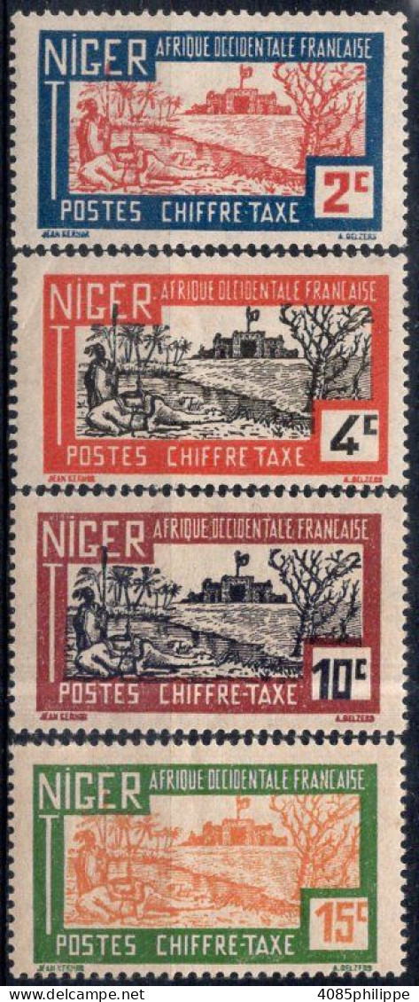 NIGER Timbres-Taxe N°9**,10*,12** & 13** Neufs Sans Charnières TB Cote : 3€00 - Unused Stamps