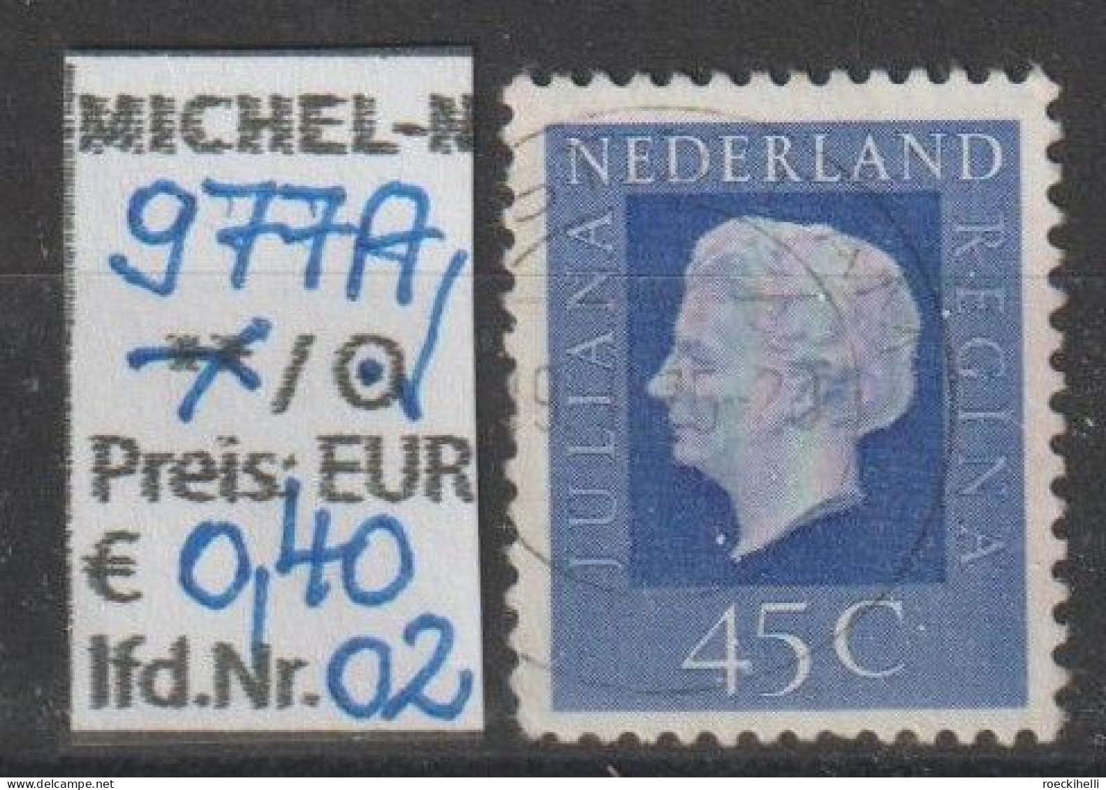 1972 - NIEDERLANDE - FM/DM "Königin Juliana" 45 C Violettultramarin - O Gestempelt - S. Scan (977Ao 01-03 Nl) - Gebraucht