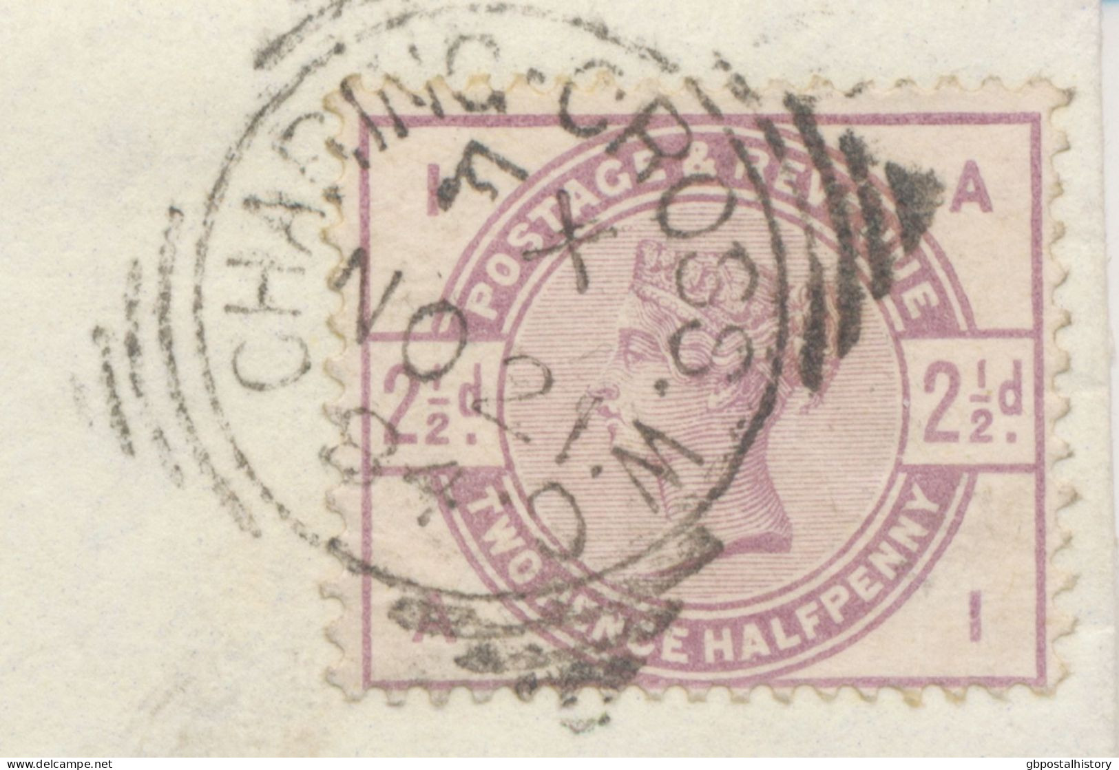 GB „CHARING-CROSS.W.C.“ Superb Squared Circle Postmark Type 1st I A-F SC On Superb Entire With 2 ½d Lilac (AI) Superb Us - Covers & Documents