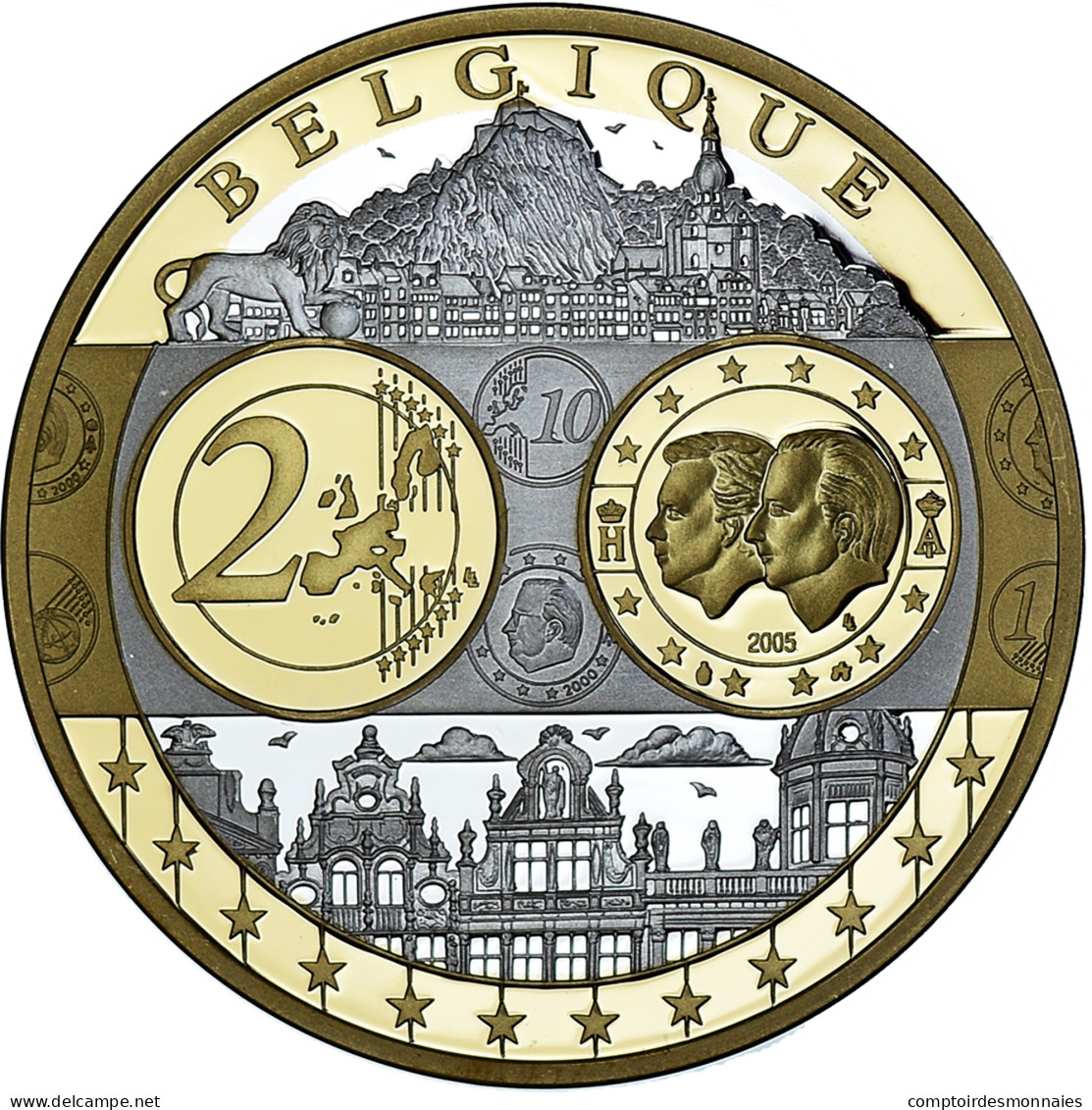 Belgique, Médaille, Euro, Europa, Politics, FDC, FDC, Argent - Other & Unclassified