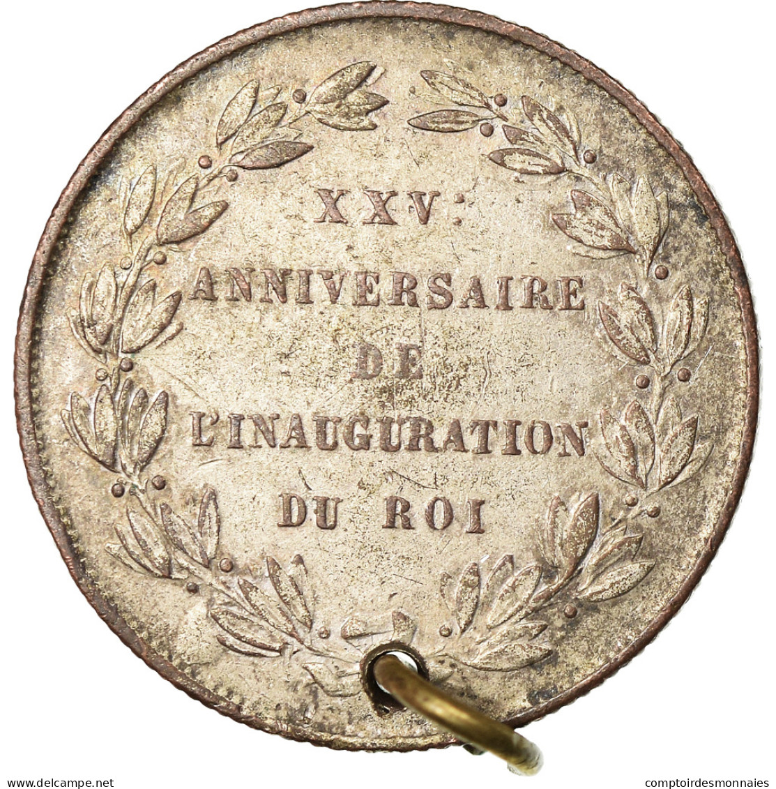 Belgique, Médaille, Léopold Ier, 25ème Anniversaire De L'Inauguration Du Roi - Andere & Zonder Classificatie