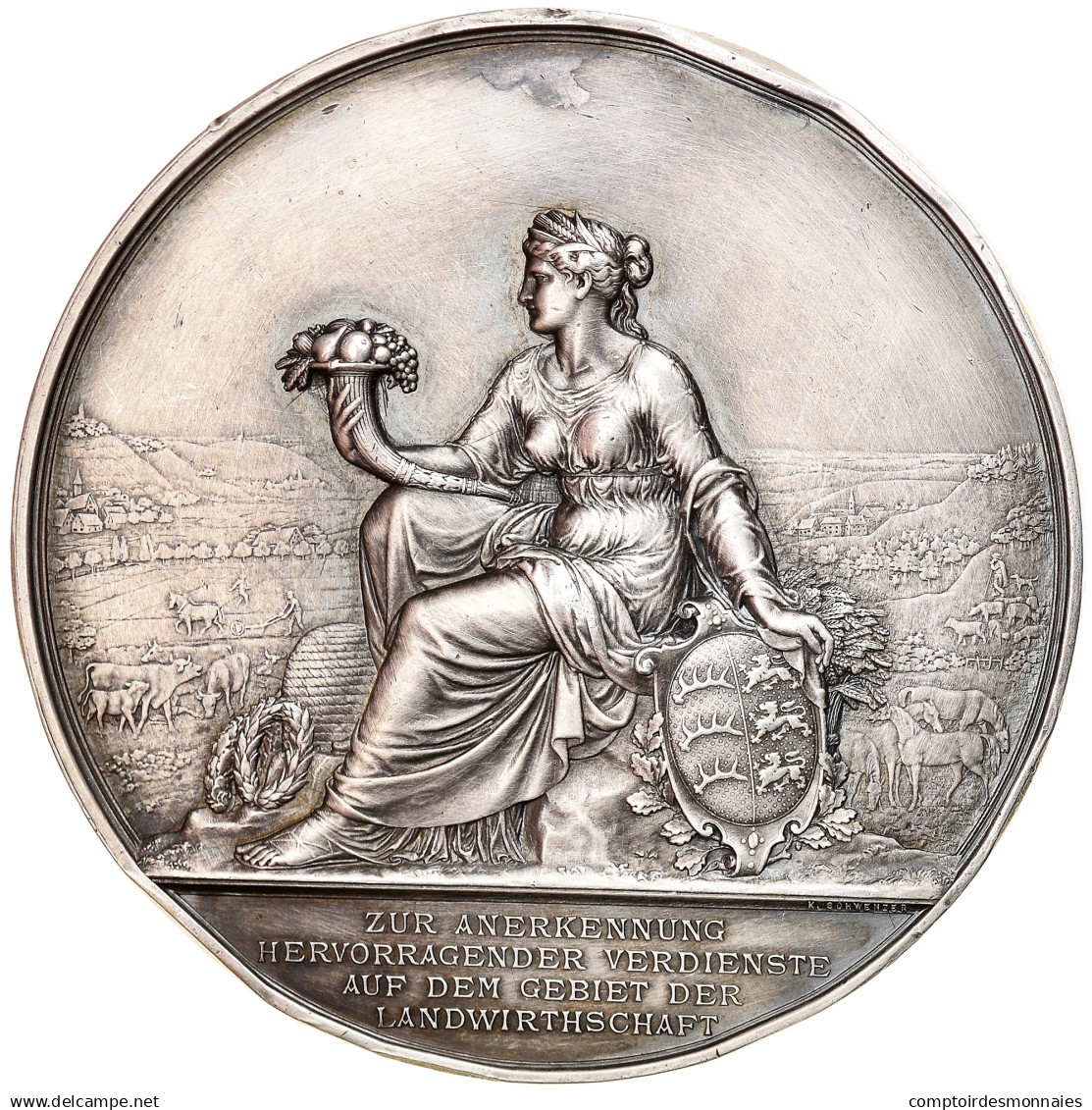 Allemagne, Médaille, Wilhelm II, Koenig Von Wuerttemberg, 1891-1918, K. - Altri & Non Classificati