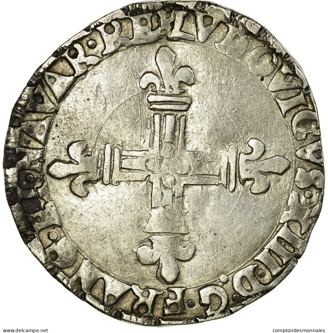 Monnaie, France, Louis XIII, 1/4 Écu De Béarn, 1/4 Ecu, 1616, Morlaas, TTB - 1610-1643 Louis XIII The Just