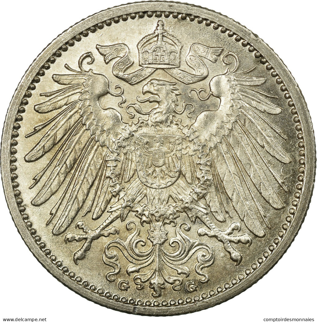 Monnaie, GERMANY - EMPIRE, SAXONY-ALBERTINE, Wilhelm II, Mark, 1905, Karlsruhe - 1 Mark