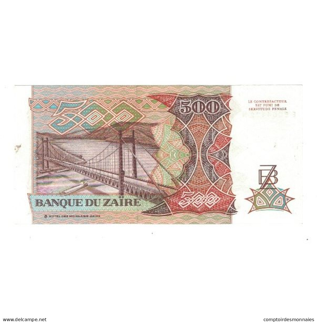 Billet, Zaïre, 500 Zaïres, 1989, 1989-06-24, KM:34a, SPL - Zaire