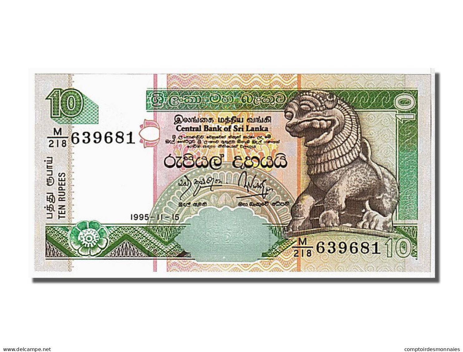 Billet, Sri Lanka, 10 Rupees, 1995, 1995-11-15, KM:108a, NEUF - Sri Lanka