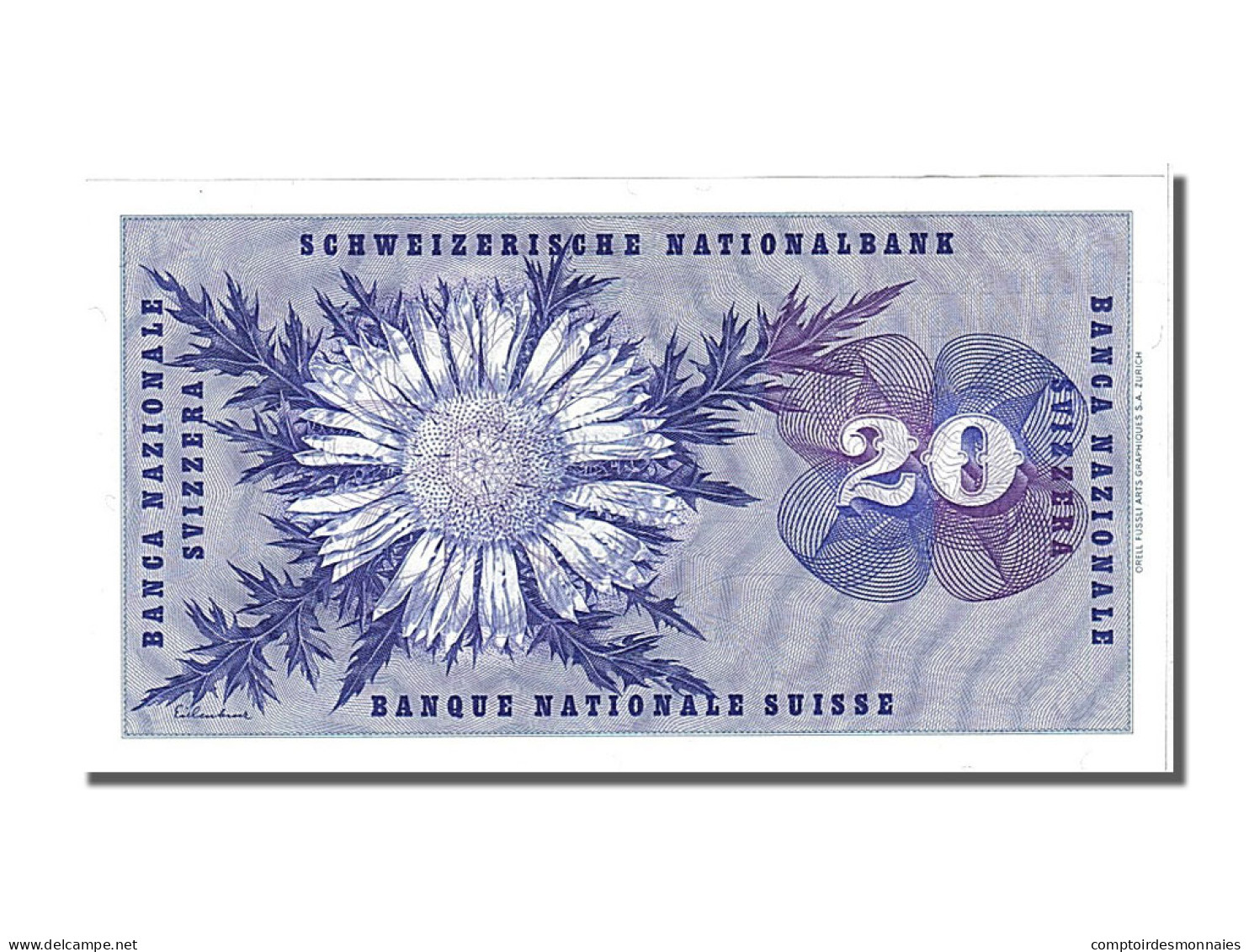 Billet, Suisse, 20 Franken, 1973, 1973-03-07, NEUF - Switzerland