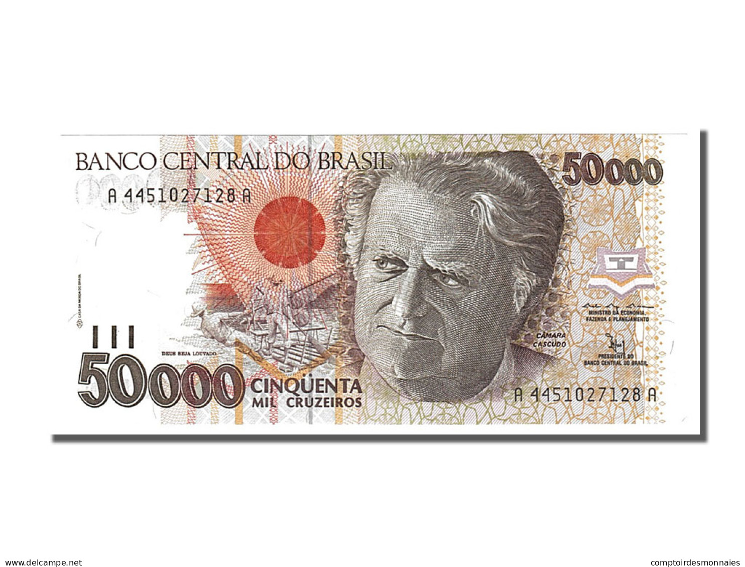 Billet, Brésil, 50,000 Cruzeiros, 1992, NEUF - Brasilien