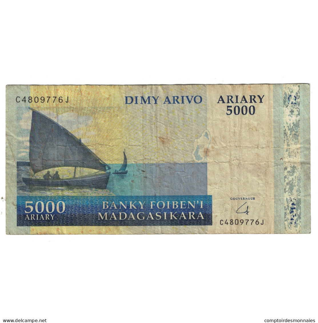 Billet, Madagascar, 5000 Ariary, KM:84, TB - Madagaskar