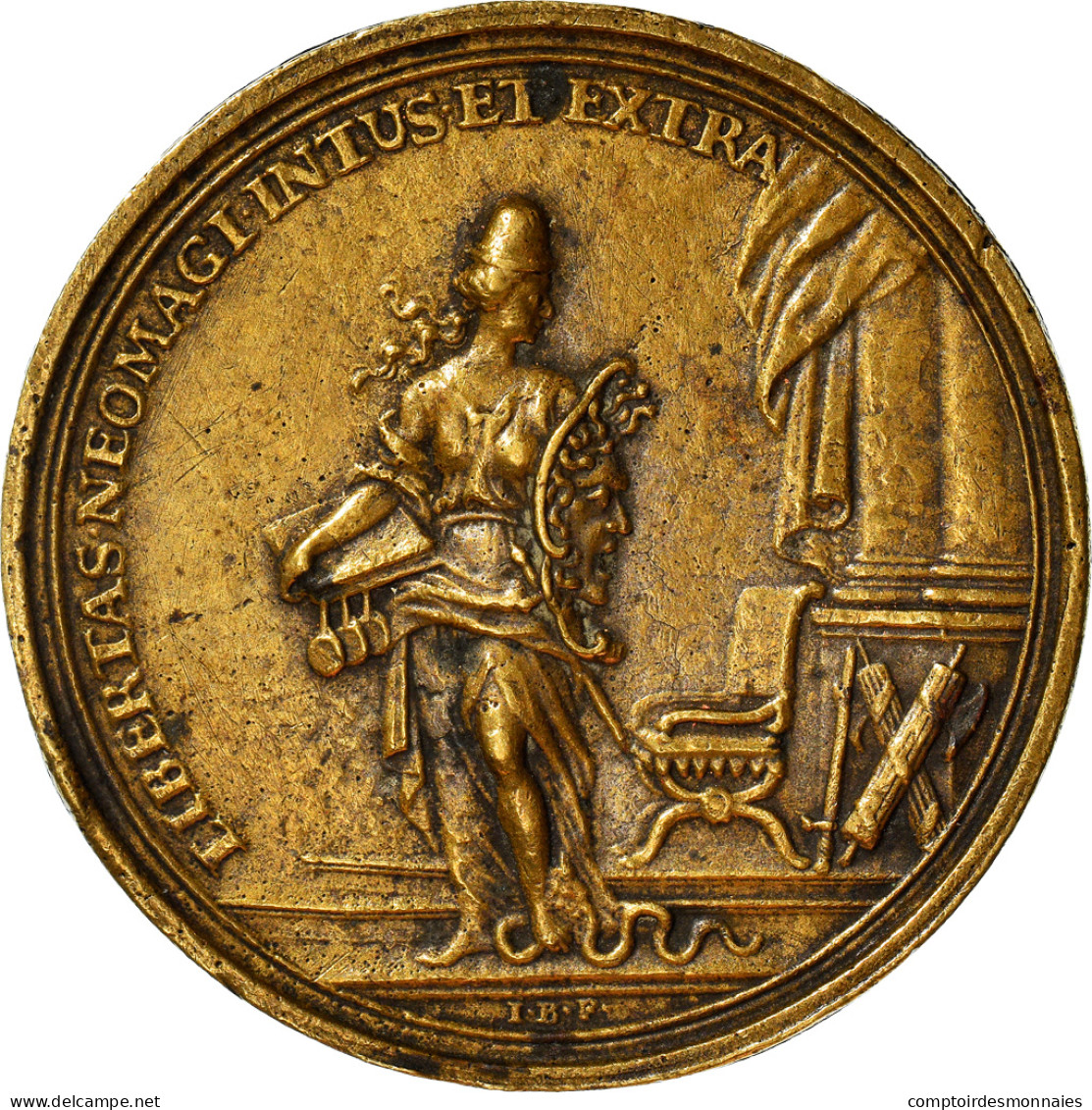 Pays-Bas, Médaille, Siège De Nimègue, History, 1702, Boskam, TTB+, Laiton - Autres & Non Classés