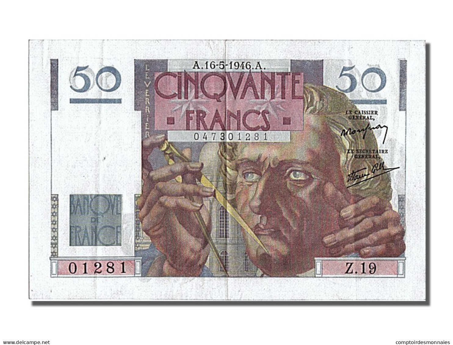 Billet, France, 50 Francs, 50 F 1946-1951 ''Le Verrier'', 1946, 1946-05-16, SUP - 50 F 1946-1951 ''Le Verrier''